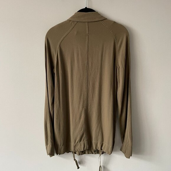 Temperance Button Front Collared Outdoor Casual Utility Jacket Olive Green XS - Picture 3 of 9